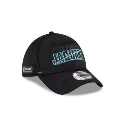 Jacksonville Jaguars Gorra | New Era NFL Official Summer Sideline 39thirty Stretch Fit Cap Mexico - Negros
